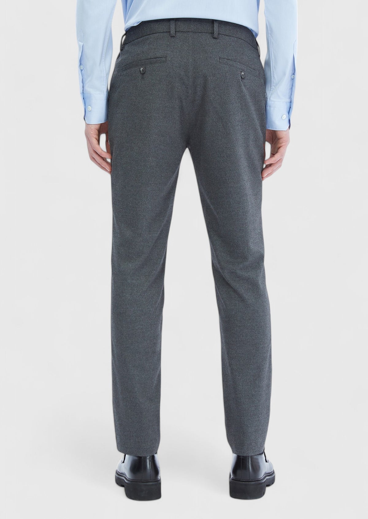 Gri Düz Dokuma Jogging Fit Casual Pantolon