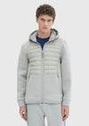 Gri Regular Fit Kapüşonlu Denim Dokuma Mont