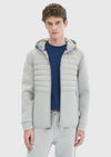 Gri Regular Fit Kapüşonlu Denim Dokuma Mont
