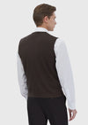 Kahverengi Regular Fit V Yaka Casual Örme Triko Yelek