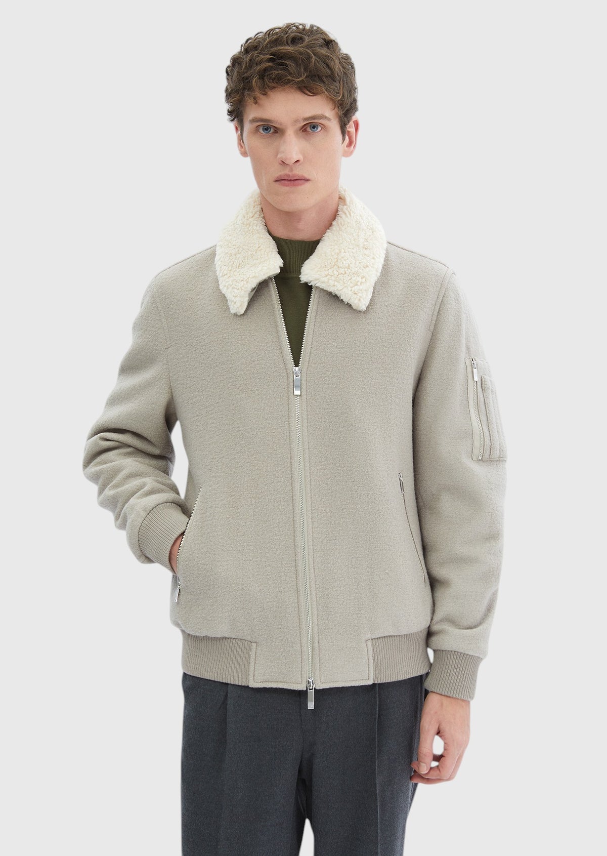 Vizon Regular Fit Dokuma Mont