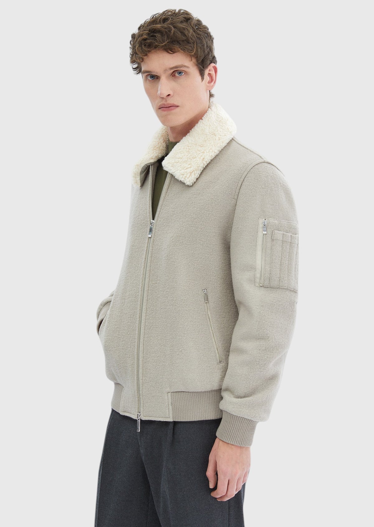 Vizon Regular Fit Casual Dokuma Mont