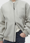 Ekru Oversize Fit Dik Yaka Casual Dokuma Mont