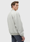 Ekru Oversize Fit Dik Yaka Casual Dokuma Mont