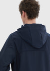 Lacivert Regular Fit Kapüşonlu Casual Dokuma Mont