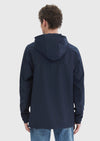 Lacivert Regular Fit Kapüşonlu Casual Dokuma Mont