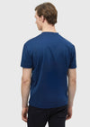 İndigo Düz Bisiklet Yaka %100 Pamuk T-Shirt
