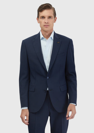 Lacivert Mikro Modern Fit Yün Karışımlı Takım Elbise
