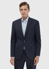 İndigo Mikro Modern Fit Yün Karışımlı Takım Elbise