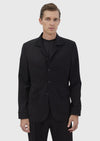 Siyah Düz Comfort Fit Yün Karışımlı Takım Elbise