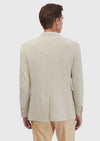Bej Düz Shirt Shoulder Slim Fit Pamuk Karışımlı Örme Ceket