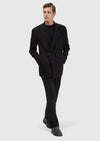 Siyah Düz Zeroweight Slim Fit Yün Karışımlı Takım Elbise