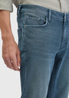 Mavi Düz Slim Fit Denim Pamuk Karışımlı Pantolon