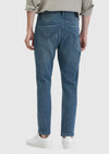 Mavi Düz Slim Fit Denim Pamuk Karışımlı Pantolon