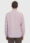 Pembe Düz Casual Fit Uzun Dokuma Casual Pamuk Karışımlı Gömlek
