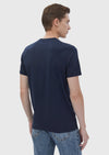 Lacivert Düz Pamuk Karışımlı T-Shirt