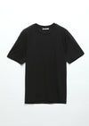 Siyah Düz Bisiklet Yaka T-Shirt