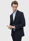 Lacivert Mikro Modern Fit Yün Karışımlı Takım Elbise