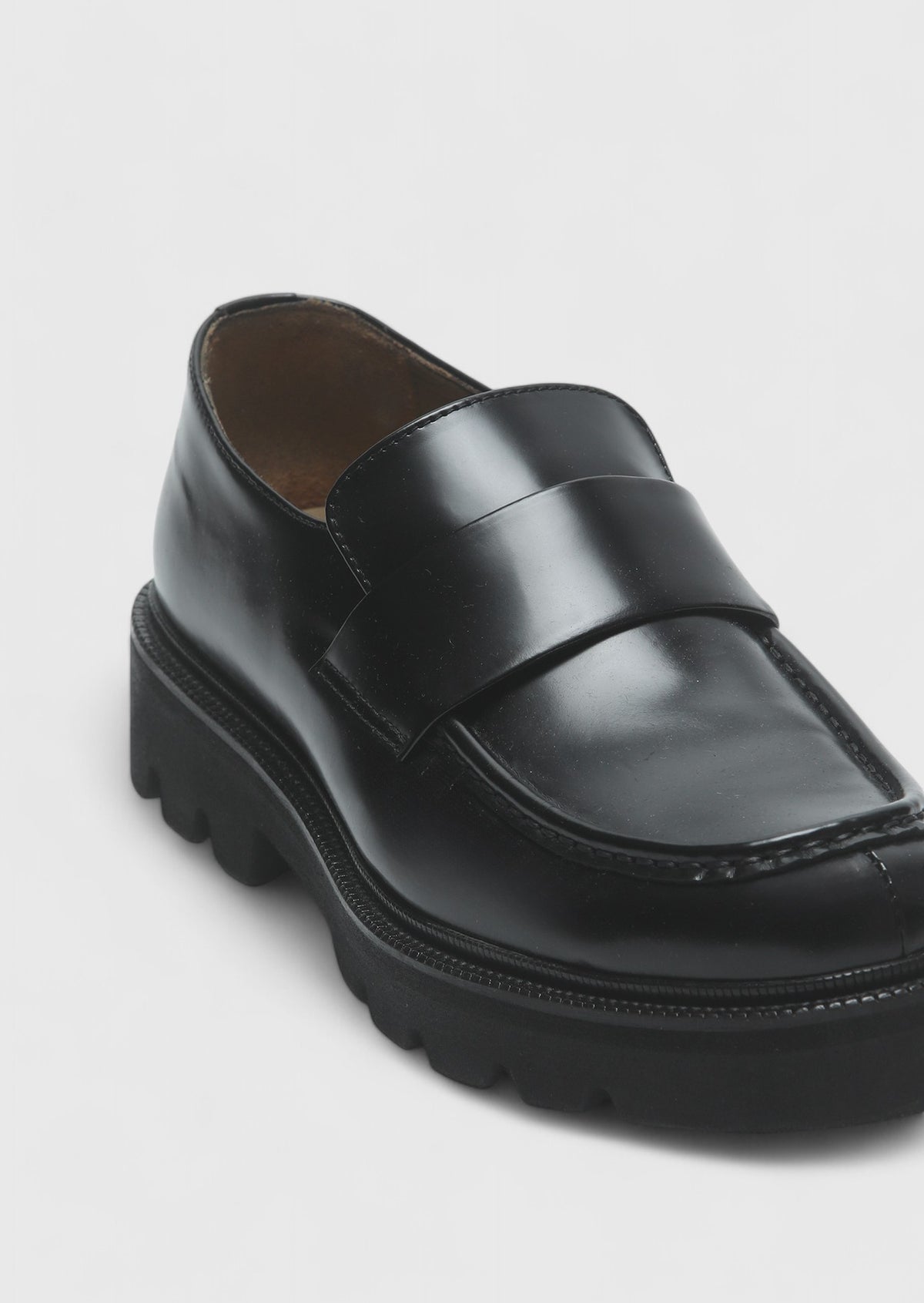 Siyah Deri Casual Loafer