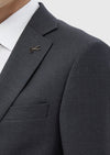 Gri Düz Modern Fit %100 Yün Takım Elbise
