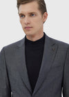 Lacivert Çizgili Zeroweight Slim Fit Yün Karışımlı Takım Elbise