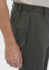 Haki Düz Comfort Fit Örme Takım Elbise