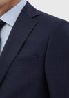 Lacivert Desenli Modern Fit %100 Yün Takım Elbise