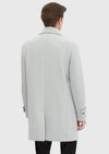 Gri Regular Fit Kruvaze Yaka Casual Dokuma Palto