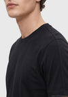 Siyah Düz Bisiklet Yaka T-Shirt
