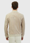 Bej Regular Fit Dik Yaka Casual Deri Mont