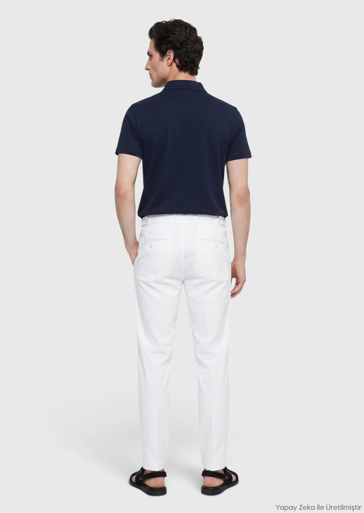 Lacivert Düz %100 Pamuk T-Shirt