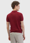 Bordo Polo Yaka %100 Pamuk Triko