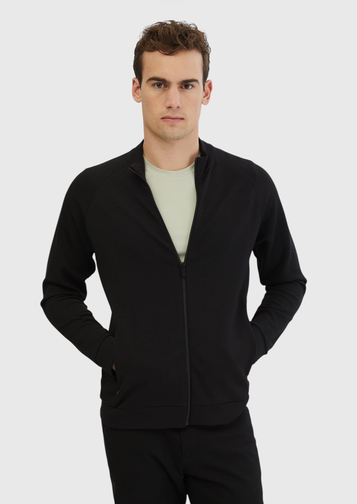 Black Turtleneck Plain Sweatshirt