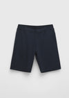 Lacivert Düz Örme Jogging Fit Spor Bermuda