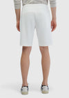 Ekru Düz Örme Jogging Fit Spor Bermuda