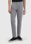 Gri Çizgili Dokuma Jogging Fit Casual Pantolon