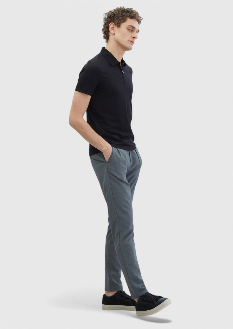 Haki Çizgili Dokuma Jogging Fit Casual Pantolon