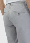 Gri Çizgili Dokuma Jogging Fit Casual Pamuk Karışımlı Pantolon