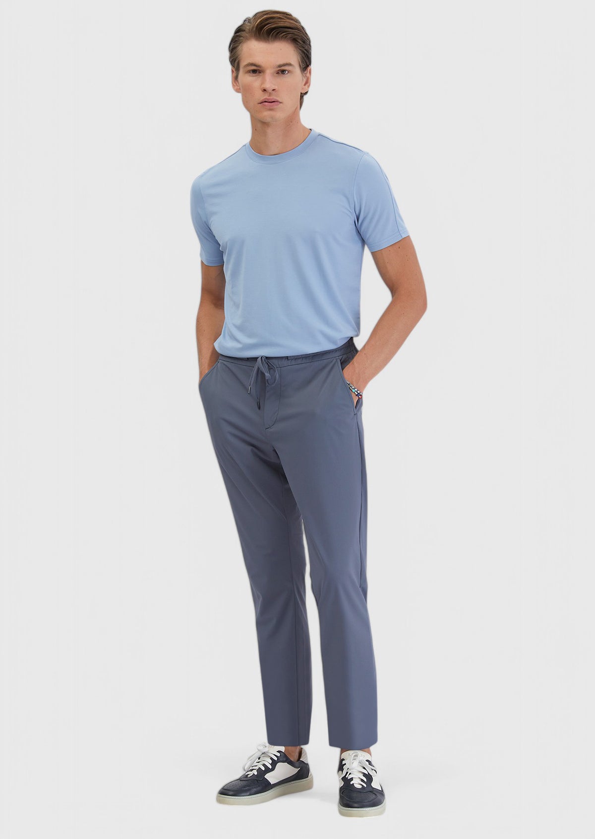 Mavi Düz Dokuma Jogging Fit Casual Pantolon