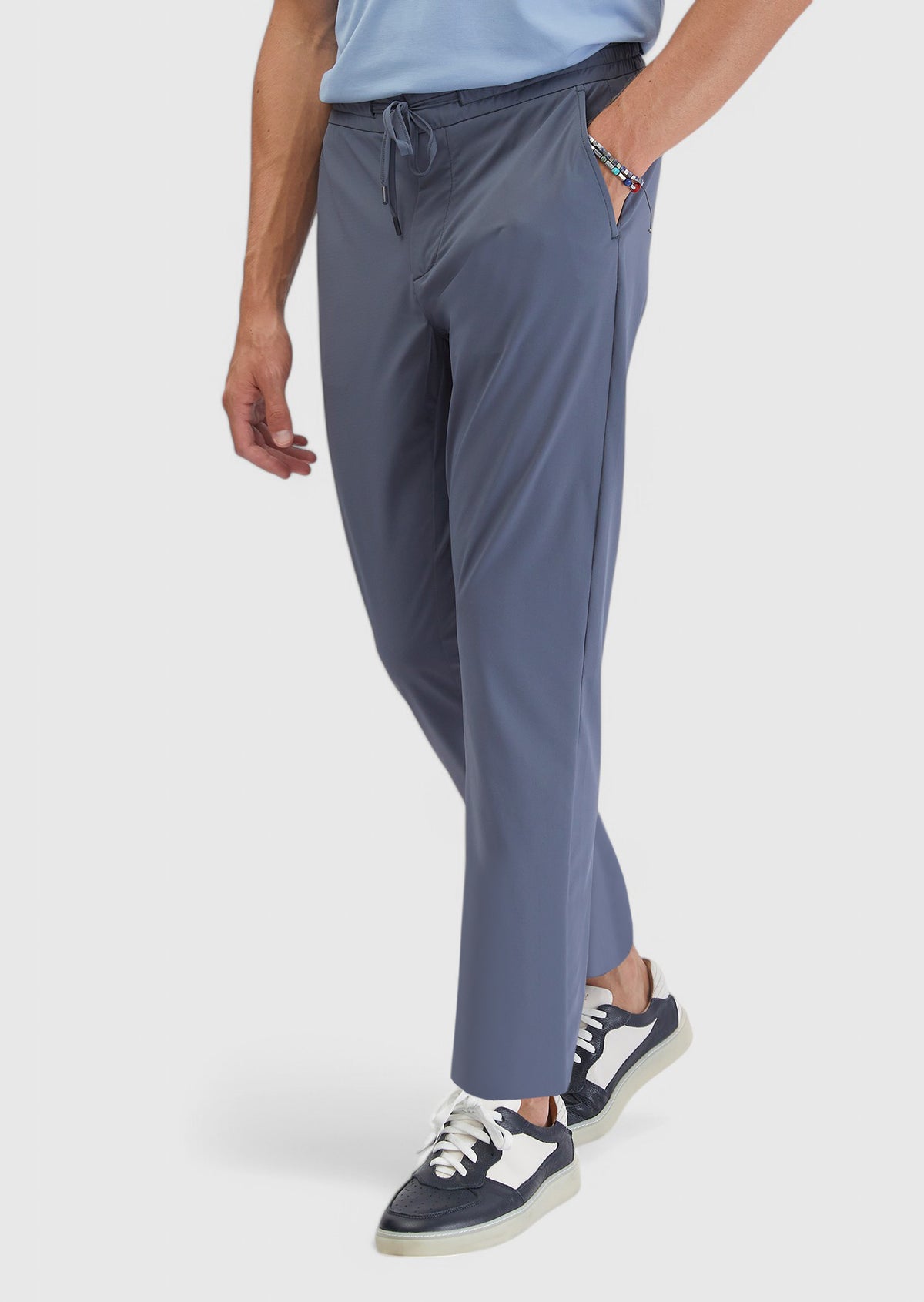 Mavi Düz Dokuma Jogging Fit Casual Pantolon
