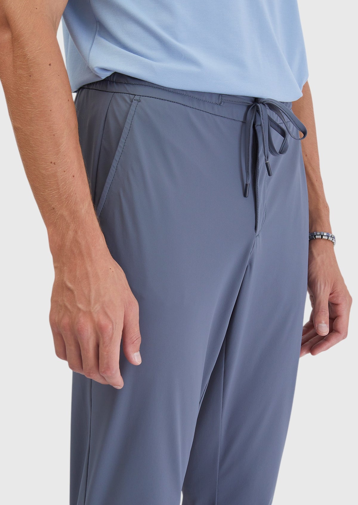Mavi Düz Dokuma Jogging Fit Casual Pantolon