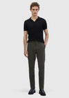 Haki Düz Dokuma Jogging Fit Casual Pantolon