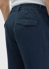 Antrasit Düz Dokuma Jogging Fit Casual %100 Keten Pantolon