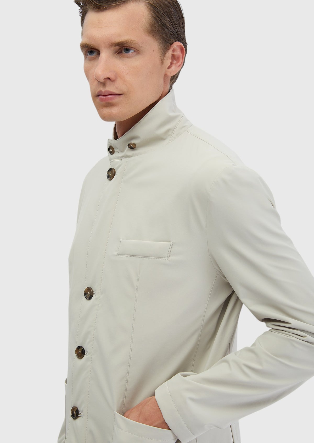 Kum Regular Fit Micro Jel Elyaflı Spor Ceket