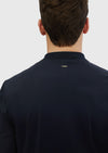 Lacivert Regular Fit Dik Yaka Casual Dokuma Mont