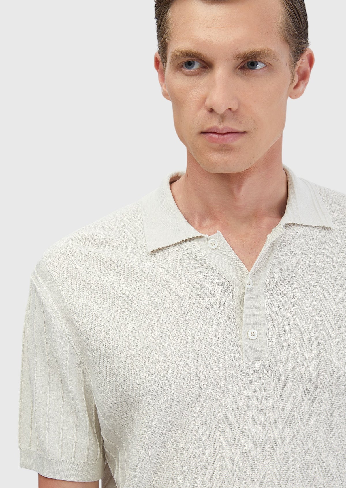 Taş Polo Yaka Jakarlı Triko