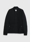 Siyah Regular Fit Dik Yaka Casual Dokuma Mont