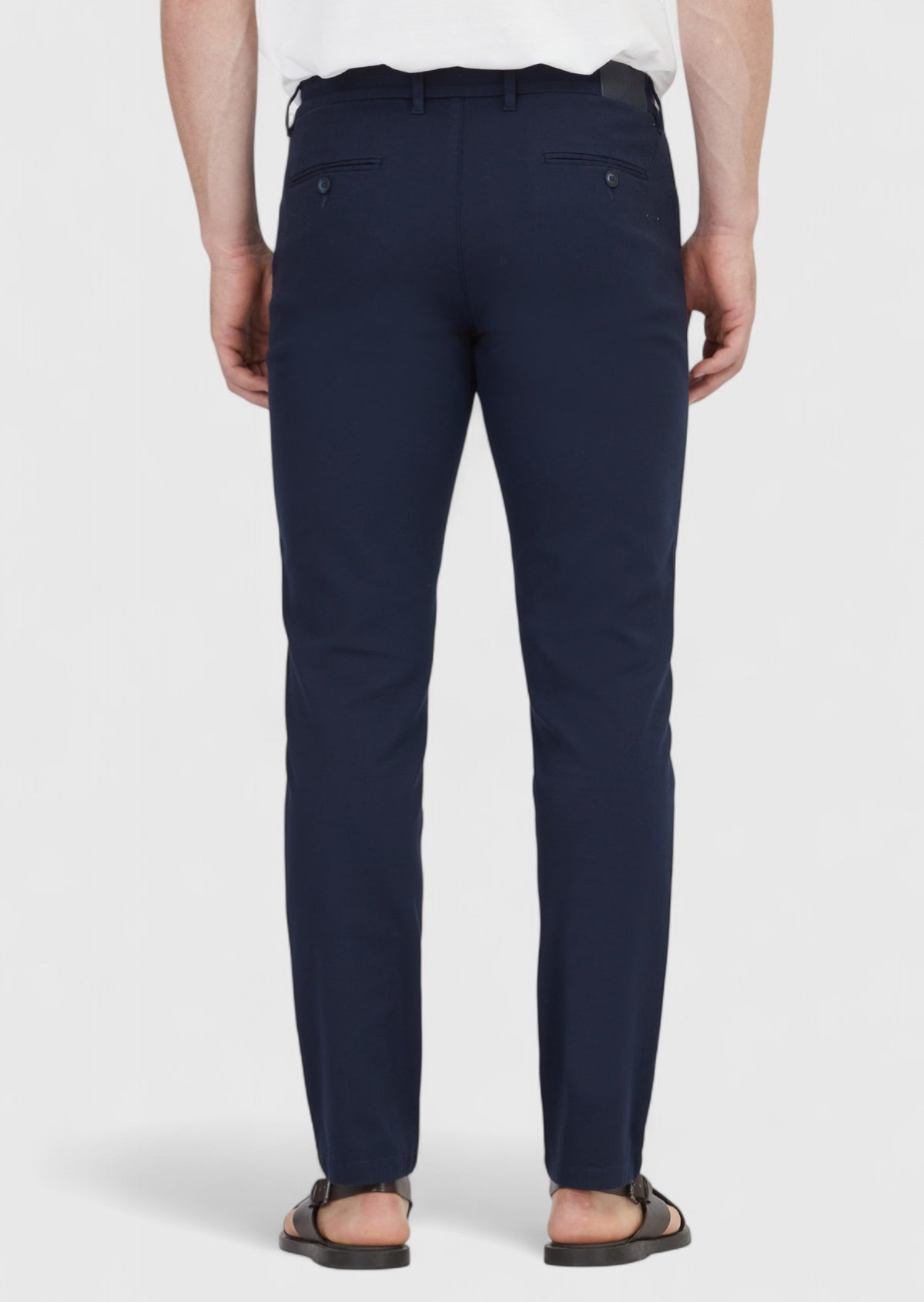 Lacivert Düz Dokuma Regular Fit Casual Pamuk Karışımlı Pantolon