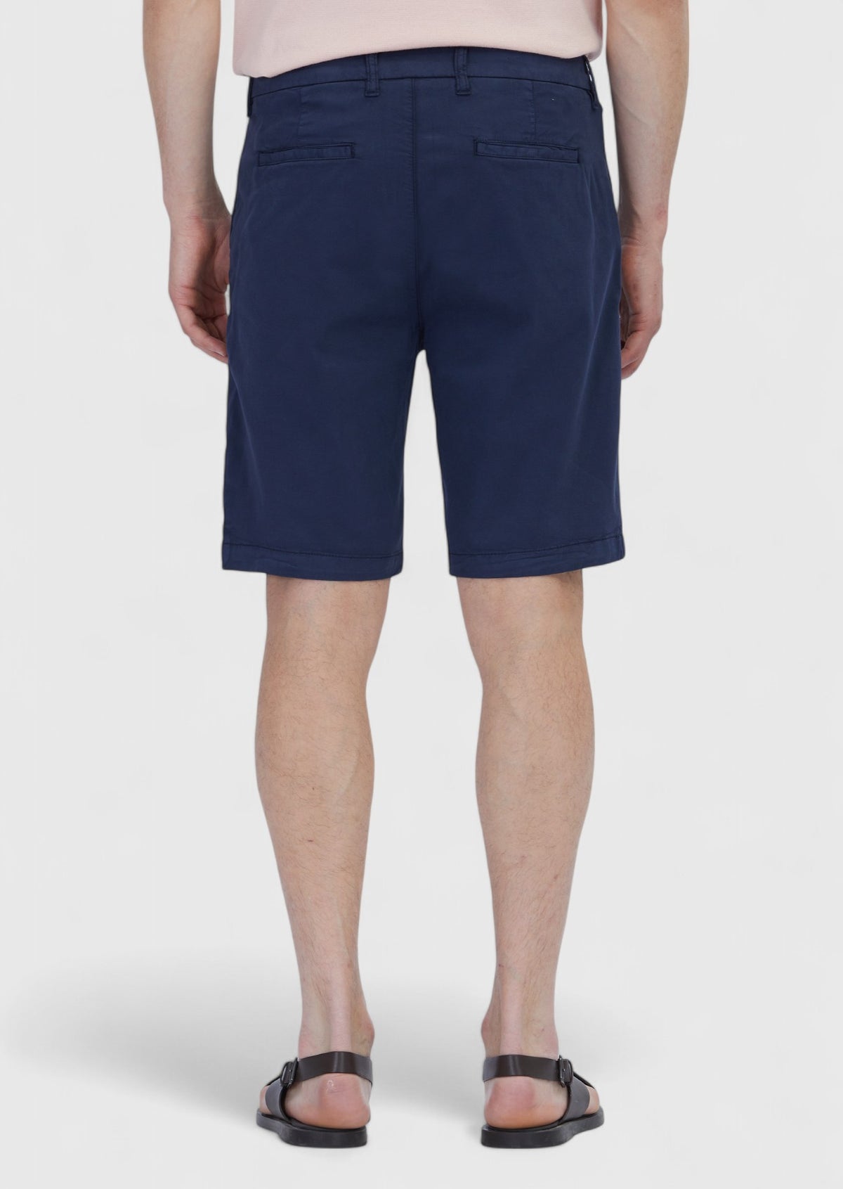 Lacivert Düz Dokuma Regular Fit Casual Pamuk Karışımlı Bermuda