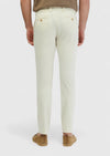 Ekru Düz Dokuma Regular Fit Casual Pantolon